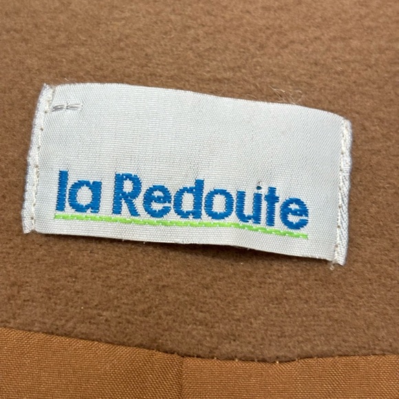 LA REDOUTE Vintage Wool Cashmere Double Breasted Tan Coat - Picture 2 of 6